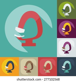 Flat modern design with shadow icon optics