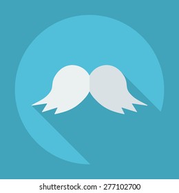 Flat modern design with shadow icon mustache