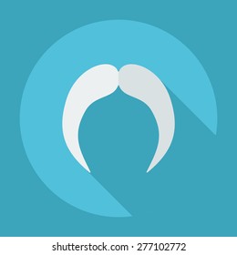 Flat modern design with shadow icon mustache