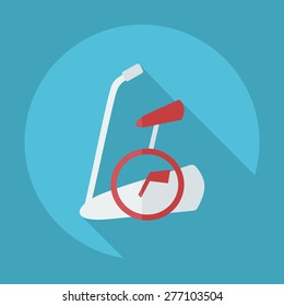 Flat modern design with shadow icon exercise bike