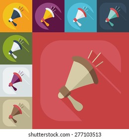 Flat modern design with shadow icon mouthpiece