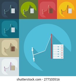 Flat modern design with shadow icon trainer