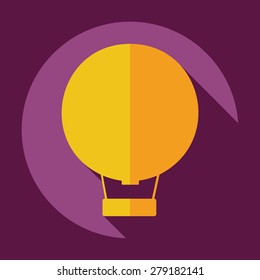 Flat modern design with shadow icon airship