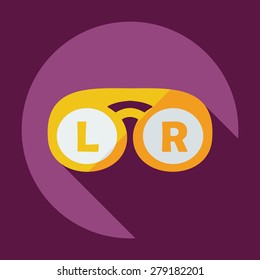 Flat modern design with shadow icon optics