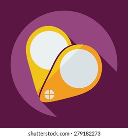 Flat modern design with shadow icon optics