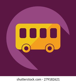 Flat modern design with shadow icon bus