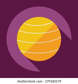 Flat modern design with shadow icon Ball for fitness