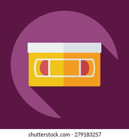 Flat modern design with shadow icon VHS tape