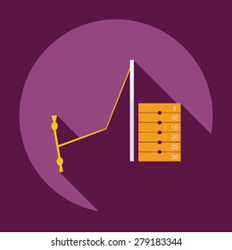 Flat modern design with shadow icon trainer