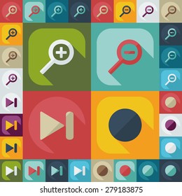 Flat modern design with shadow icon player