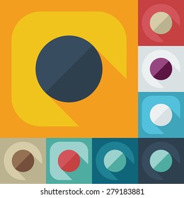 Flat modern design with shadow icon player