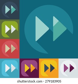 Flat modern design with shadow icon player