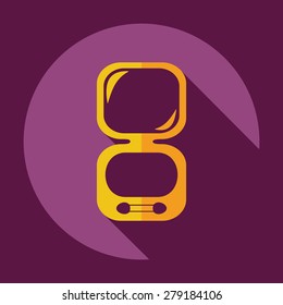 Flat modern design with shadow icon pocket mirror