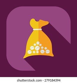 Flat modern design with shadow icon coffee