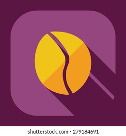 Flat modern design with shadow icon coffee