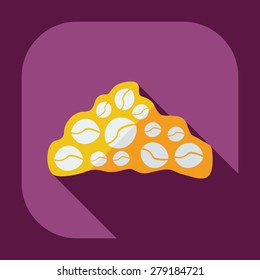 Flat modern design with shadow icon coffee