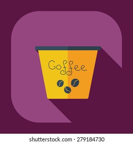 Flat modern design with shadow icon coffee
