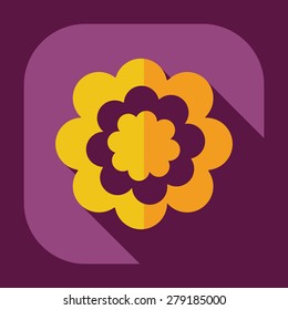 Flat modern design with shadow icon flower