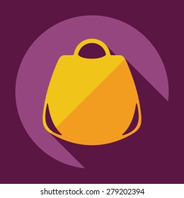 Flat modern design with shadow icon women's handbag