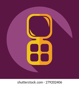 Flat modern design with shadow icon pocket mirror