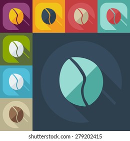 Flat modern design with shadow icon coffee