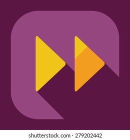 Flat modern design with shadow icon player