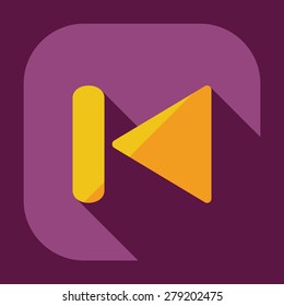 Flat modern design with shadow icon player