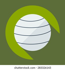 Flat modern design with shadow icon Ball for fitness