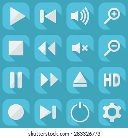 Flat modern design with shadow icon player