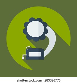 Flat modern design with shadow icon gramophone