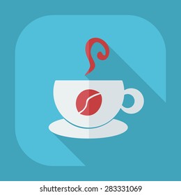 Flat modern design with shadow icon coffee