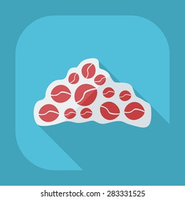 Flat modern design with shadow icon coffee