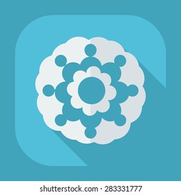 Flat modern design with shadow icon flower