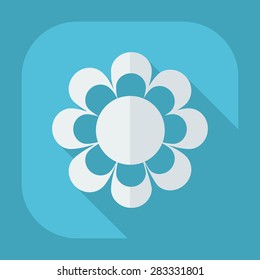 Flat modern design with shadow icon flower
