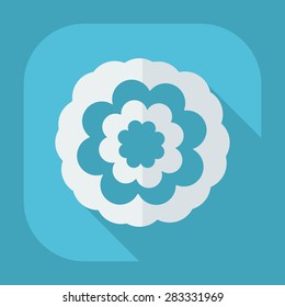 Flat modern design with shadow icon flower