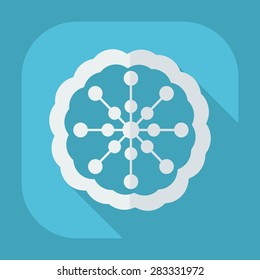 Flat modern design with shadow icon flower
