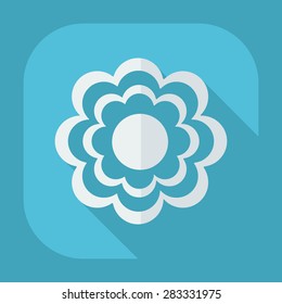 Flat modern design with shadow icon flower