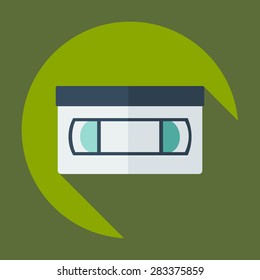 Flat modern design with shadow icon VHS tape