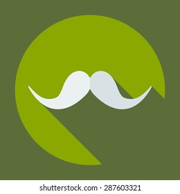 Flat modern design with shadow icon mustache