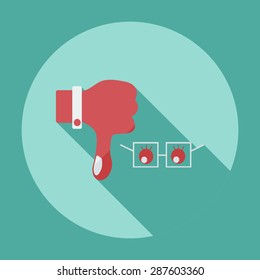 Flat modern design with shadow icon optics