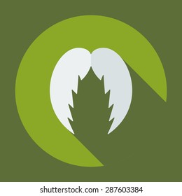 Flat modern design with shadow icon mustache