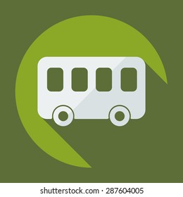 Flat modern design with shadow icon bus