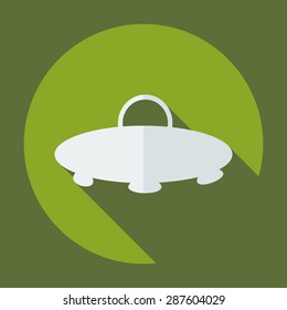 Flat modern design with shadow icon UFO