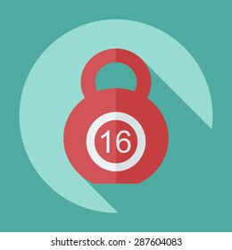 Flat modern design with shadow icon weight