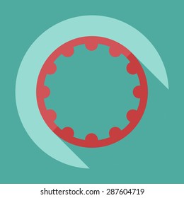 Flat modern design with shadow icon hoop