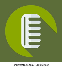 Flat modern design with shadow icon comb