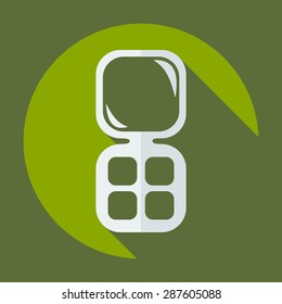 Flat modern design with shadow icon pocket mirror
