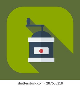 Flat modern design with shadow icon coffee