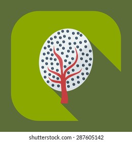 Flat modern design with shadow icon coffee tree