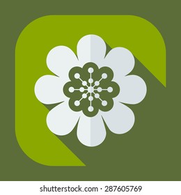 Flat modern design with shadow icon flower